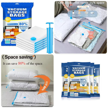 Vacuum Storage Bags | 5 Bag And 1 Suction Pump